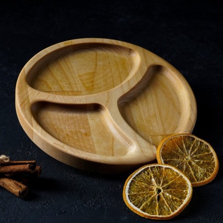 Menzhitsa Round Valencia, D = 20 cm, 3 sections, birch, saturated with oil-7