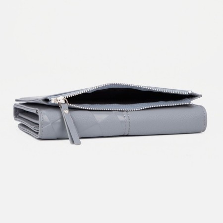Women's wallet on magnets, gray color-2