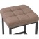 Stool Bar loft Metal/fabric, black/brown 35x35x65 cm