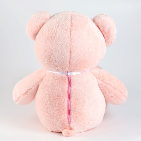 Soft toy "Bear" with a bow, the color is light pink, 85 cm-3