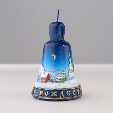 Decorative candle "Rozhdestvensky bell", large, 6.5x6.5x10 cm-1