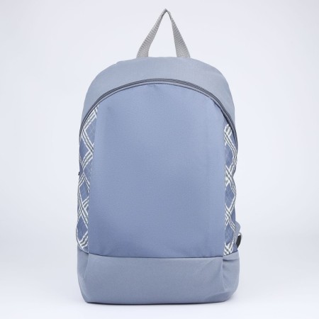 School textile “cell”, 46x30x10 cm, vertical pocket, gray -gray-1