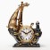 Alarm clock "Ship", discrete move, 1AA, 18 x 24.5 x 6.8 cm, silver