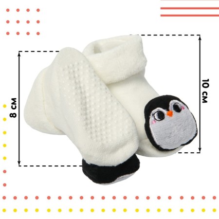 Set of socks - rattles "Penguinchiki", 2 pcs, crush me-3