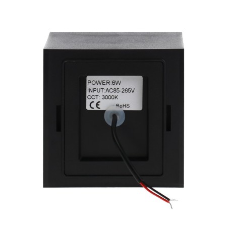 Facade lamp "Cube", FSD-063, 6 W, 3000K, Regulation. Ray, IP65, 220 V, plastic, black 100842-10