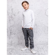 Turtleneck for a boy, height 140 cm, white color