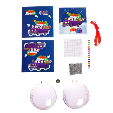 New Year's set for creativity. Application in the ball "New Year! Gift cars "-4