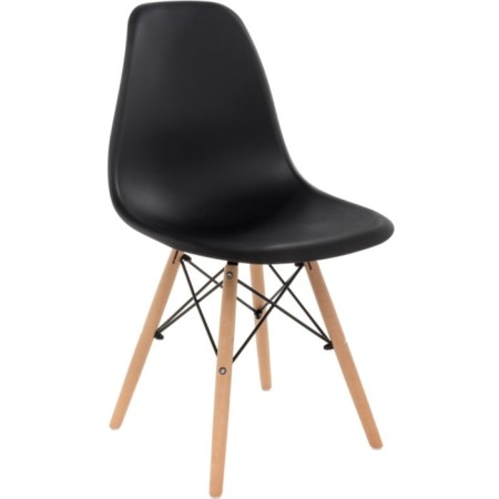 Plastic stool Eames PC-015 Array Book/Metal/Plastic, Natural/Black 46x49x83 cm-1