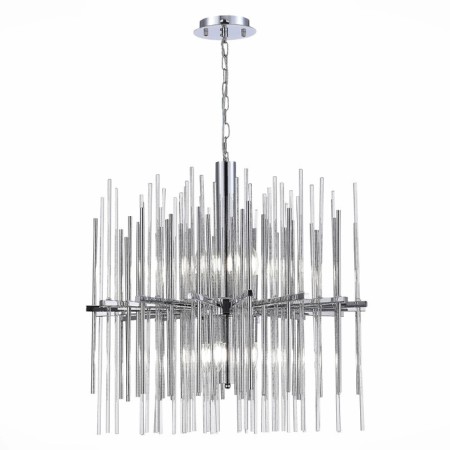 Suspended chandelier ST LUCE. SL1628.103.08. TERAMO. 8x40 watts, E14, 65x65x65 cm, chromium color