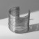 Bracelet "Cuff" threads, silver color