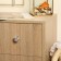 Handle button Cappio Rose 01, white with silver