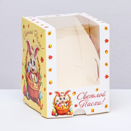 Easter box with the window "Easter rabbit" 12.5 x 9.5 x 9.5 cm