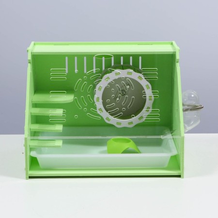 Rodent cage, acrylic, green, 29 x 23.5 x 22 cm-1