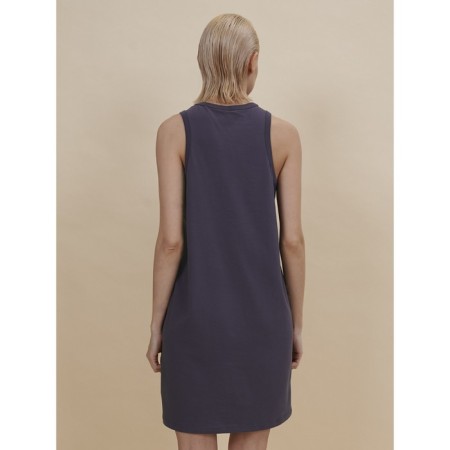 Female dress, size m, dark blue color-2