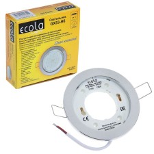 Introduced lamp Ecola, H6, GX53, 20 W, 101x16 mm, flat, chromium color