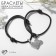 Bracelets "Demetrons" heart, black color, l = 12.5 cm