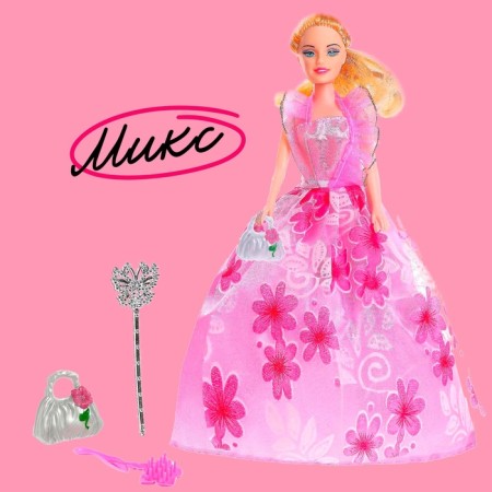 Model doll "Nika" in a dress with accessories, mix-7