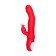 Jos Redli vibrator with a moving head, silicone, red color, 21 cm