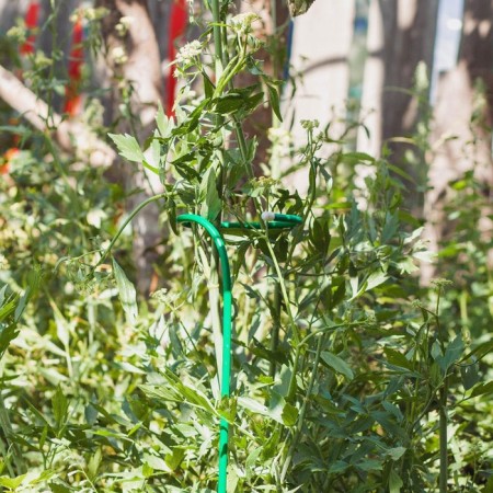 Builder for flowers, d = 20 cm, h = 120 cm, leg d = 1 cm, metal, green-6