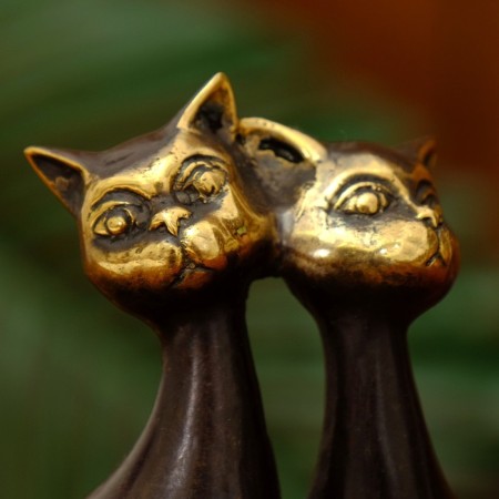 Сувенир бронза "Сладкая парочка кошек" 7,5х3,5х9 см-4
