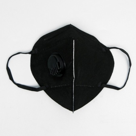 Respiratory mask Safety, six -layer, with a valve, with a coal filter, 5 pieces in packaging, black-1