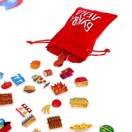 Magnetic book-toy "Vegetables, fruits and other products", 8 p.-6