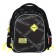School backpack 40x33x15cm, ergonomic back, Across 410, black/yellow