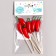 Skewers "pepper", in the set 6 pieces, the color is red