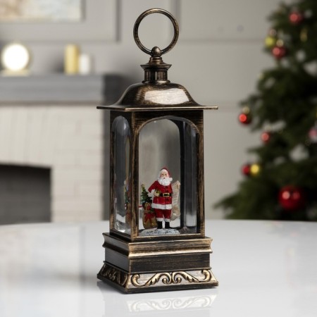 LED figure "Santa Claus with a bag" 9 × 23 × 9 cm, plastic, AAX3 batteries (not complete), USB, glow warm white-1