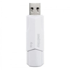 Flash drive Smartbuy 4GBCLU-W, 4 GB, USB2.0, th Up 25 MB/s, PLO up to 15 Mb/s, white