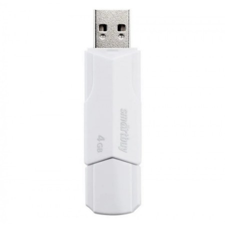 Flash drive Smartbuy 4GBCLU-W, 4 GB, USB2.0, th Up 25 MB/s, PLO up to 15 Mb/s, white