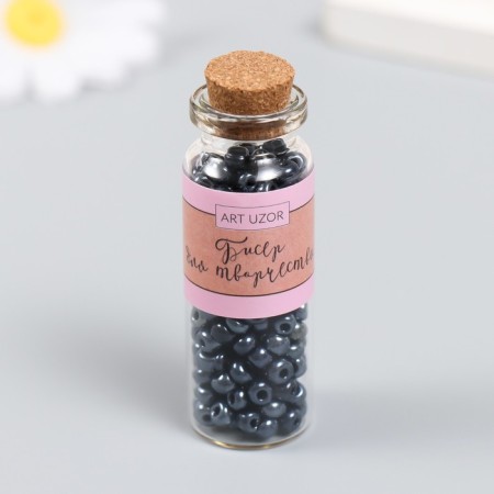 Bead 6/0 in the bottle "midnight" 20 g ceramic shine 6x2x2 cm