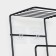 Holder for towels with shelf, 15.5 × 12.5 × 33.5 cm, black color