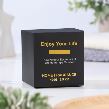 Aromatic candle in the bank "English pear and freesia", 6x6.5 cm-2