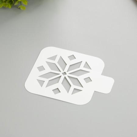 Plastic stencil "Flower" 9x9 cm-1