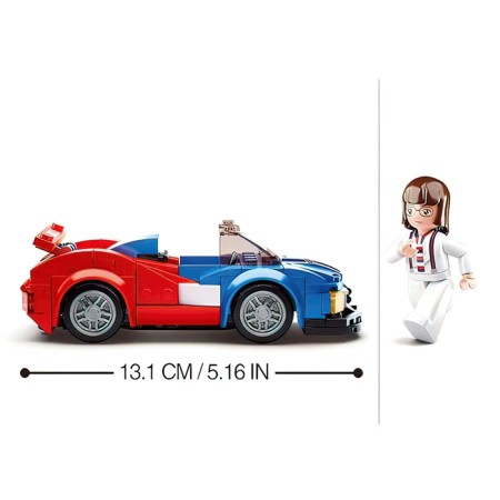 Designer Racing machine Sluban car club, 164 parts, 6+-1
