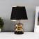 Traffic lamp with lampshade Risalux "dew", 1 × 40 W, E27, black/gold, 20 × 20 × 32 cm