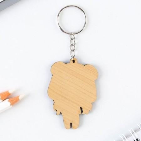 Key keychain wooden anime "Panda"-3