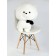 Soft toy "Dog in a butterfly", 60 cm, white color