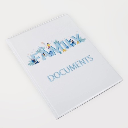 Folder for documents, 2 sets, white color