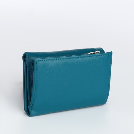 Women's wallet on a magnet, sea wave color-1
