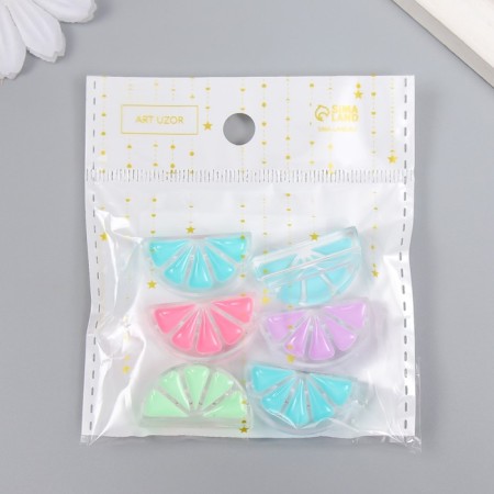 Busina Plastic "Summer breeze. Citrus lobe" Gloss Mix 2.6x1.6x0.9 cm-3