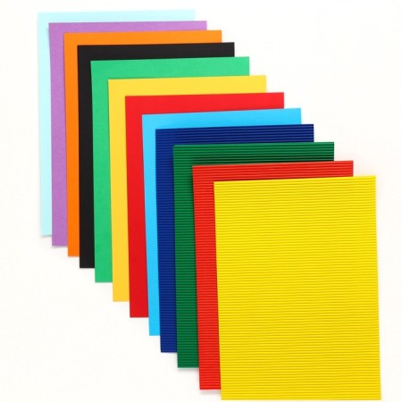 Catcurboard corrugated, A4, 12 sheets, 12 colors, moped, bilateral, in the folder, 230 g/m², Minnie Mouse and unicorn-4