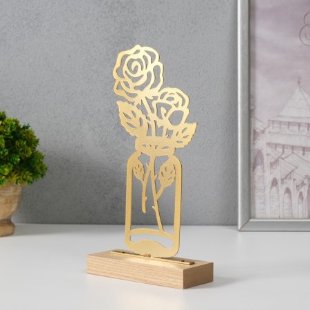 Souvenir Metal "Roses in the Bank" gold 5x11.5x22 cm-1