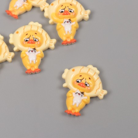 Decor for creativity Plastic "Dipeted in a hat-flake" set 5 sh 3.3x2.8x1 cm