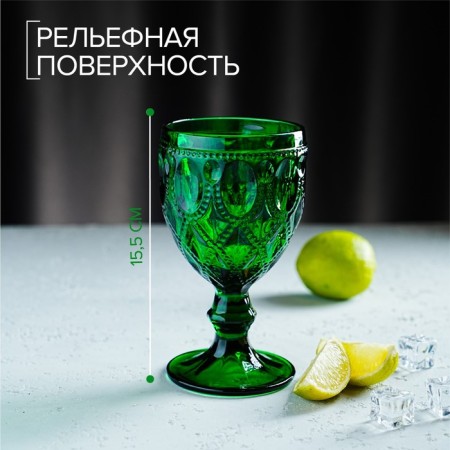 Magistro glass glass "Variet", 320 ml, green color-1