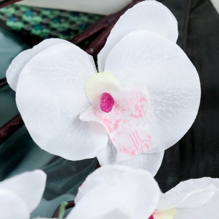 Artificial flowers "Orchid Falenopsis" 8x80 cm, white-1
