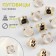 A set of buttons on the leg, d = 9 mm, 10 pcs, the color is transparent/gold