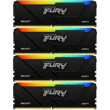 Memory DDR4 4x32GB 3200MHz KINGSTON KF432C16BB2AK4/128 Fury Beast Black RGB RTL Gaming PC4- 106501
