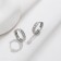 Cooping earrings Xuping Mini, D = 1.3 cm, white color in silver